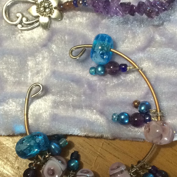 Vtg glass handmade 24” necklace and bracelet Set - Picture 6 of 6